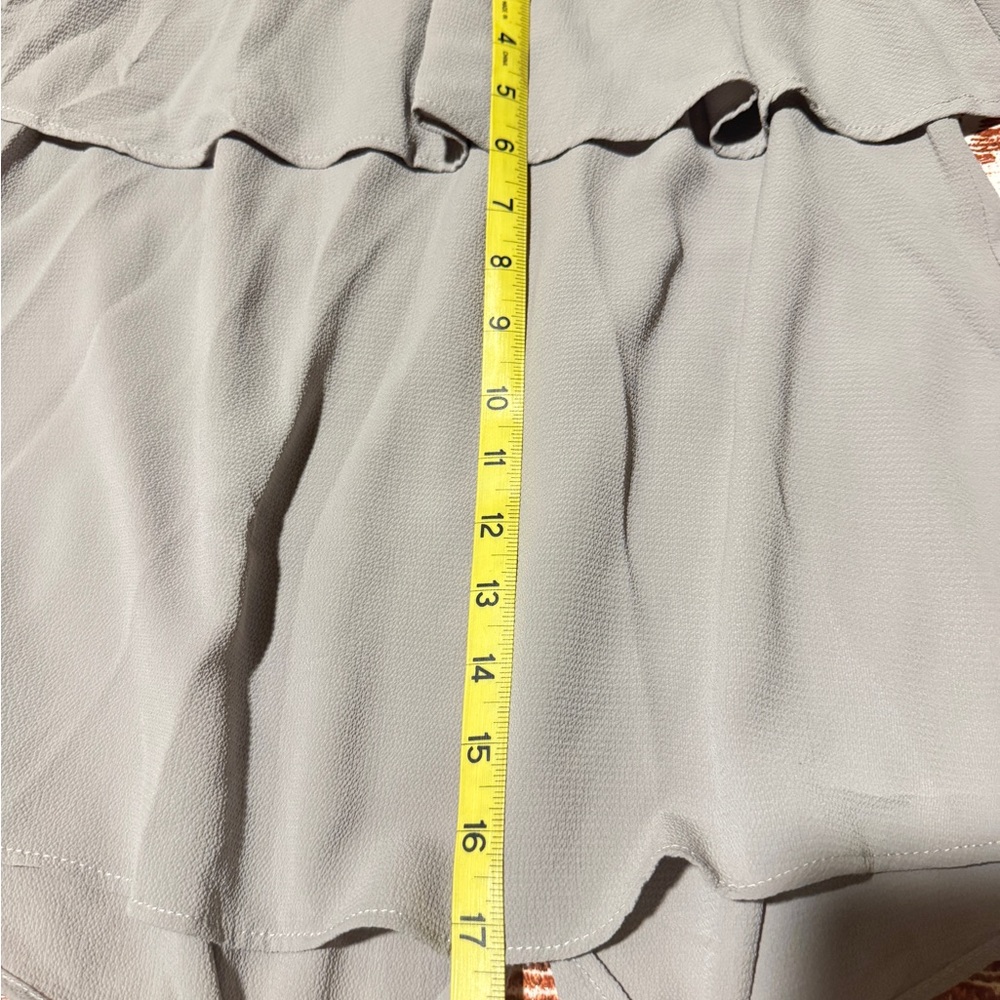 Inorin Gray Strapless Ruffle Tie Front Size Large Top - Picture 10 of 10